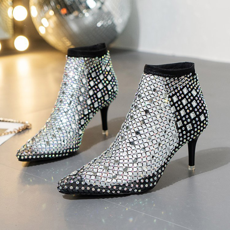Crystal Mesh Fabric - 2025 Sandali estivi in rete Stivali