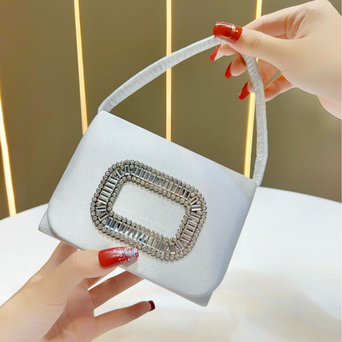 Mini borsa quadrata di lusso B - Tassel Fringe Trim recensione e prezzo