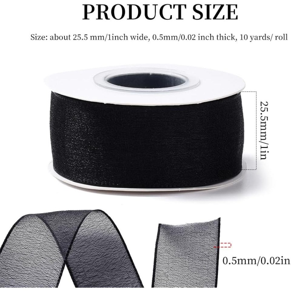Nastro in organza nera da 1 po - Organza Ribbon Spool recensione e prezzo