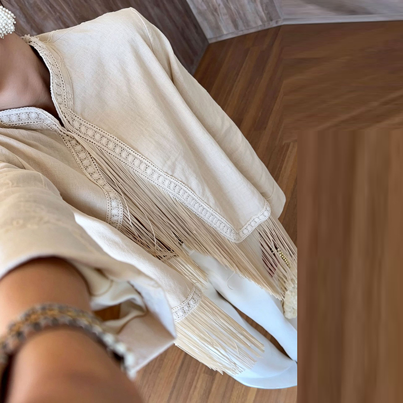 Cardigan da donna con colletto - Tassel Fringe Trim recensione e prezzo