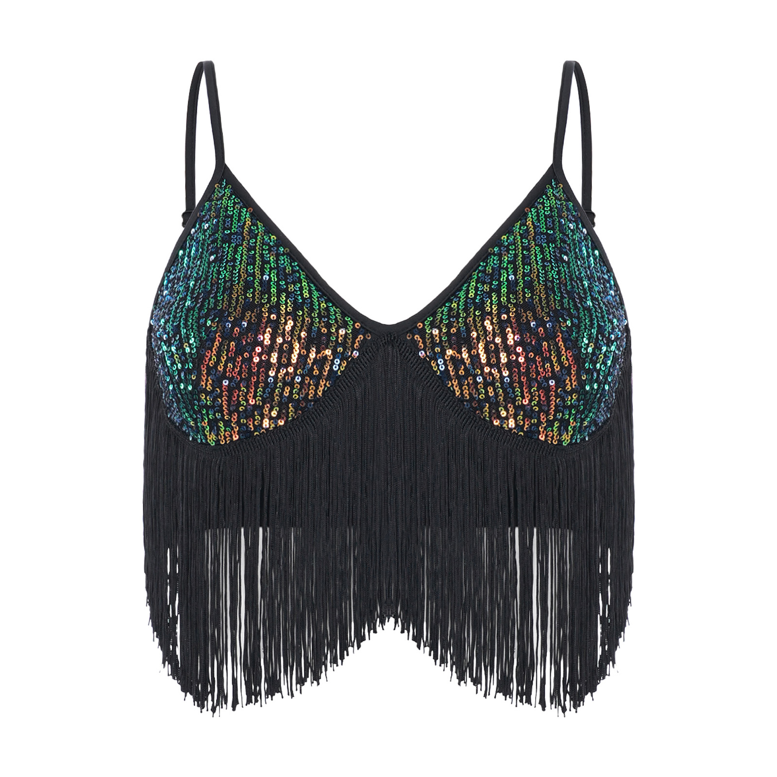 Top corto da donna per danza l - Tassel Fringe Trim recensione e prezzo