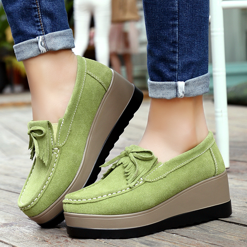 Fashon Scarpe in pelle scamosc - Tassel Fringe Trim recensione e prezzo