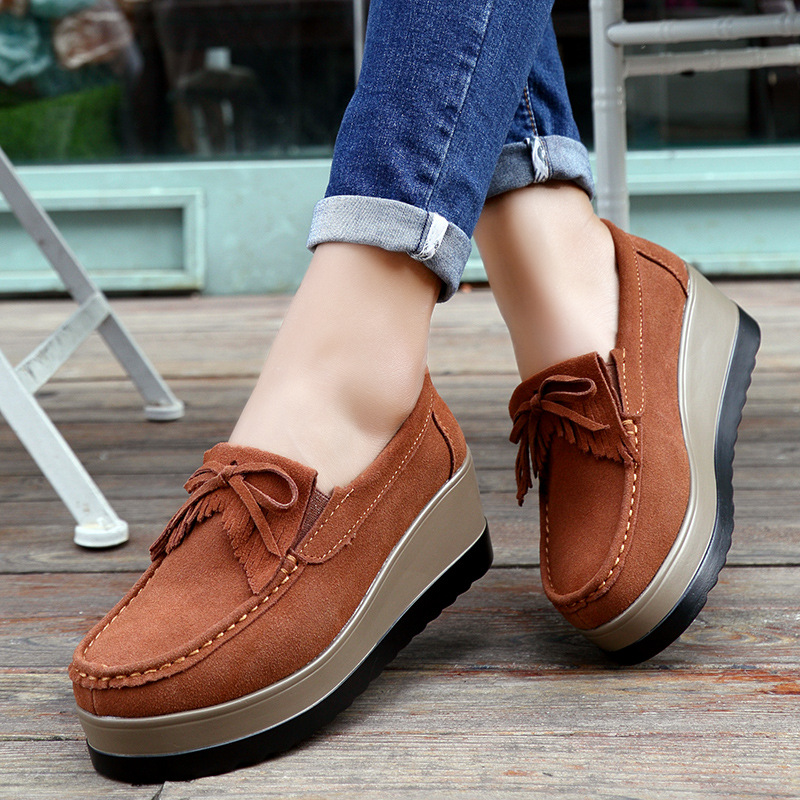 Fashon Scarpe in pelle scamosc - Tassel Fringe Trim recensione e prezzo